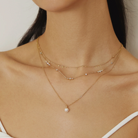 ANIA HAIE SHELL PEARL DROP PENDANT NECKLACE