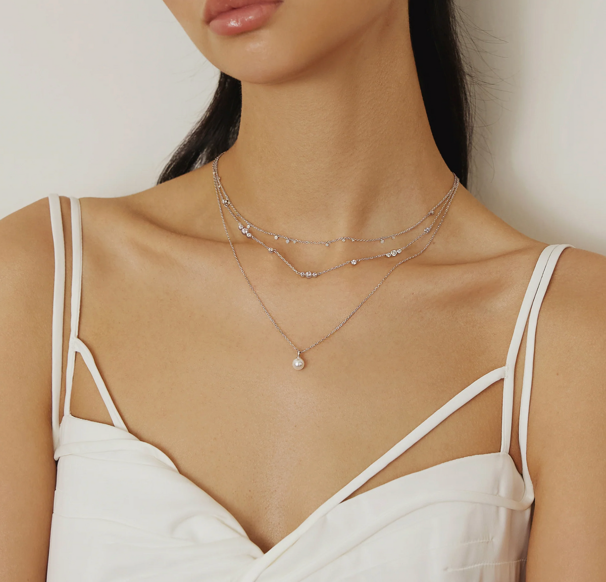 ANIA HAIE SHELL PEARL DROP PENDANT NECKLACE