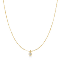 ANIA HAIE CLASSIC BEZEL-SET SOLITAIRE NECKLACE