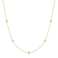 ANIA HAIE GOLD CLASSIC BEZEL-SET STATION NECKLACE