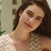 ANIA HAIE GOLD CLASSIC BEZEL-SET STATION NECKLACE