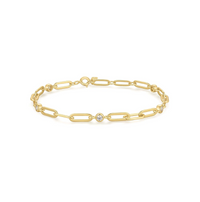 ANIA HAIE GOLD BEZEL STATION PAPER CLIP BRACELET