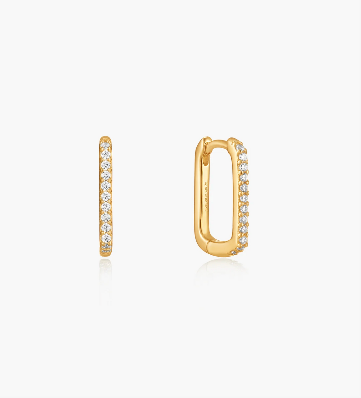 ANIA HAIE GLAM OVAL HOOP EARRINGS