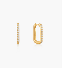 ANIA HAIE GLAM OVAL HOOP EARRINGS