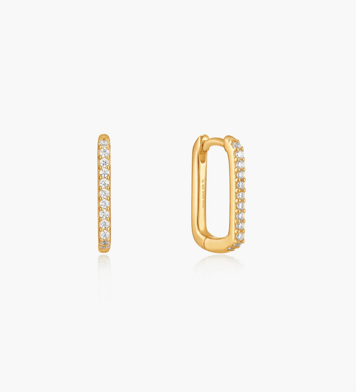 ANIA HAIE GLAM OVAL HOOP EARRINGS