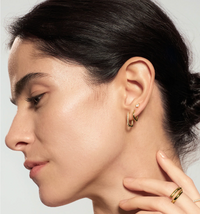 ANIA HAIE GLAM OVAL HOOP EARRINGS