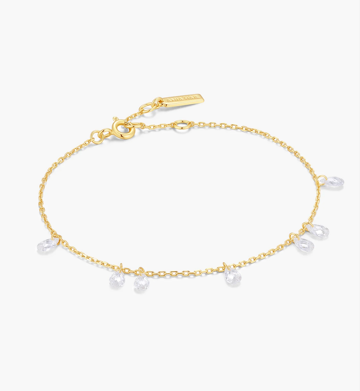 ANIA HAIE ETHEREAL TEARDROP DANGLE STATION BRACELET