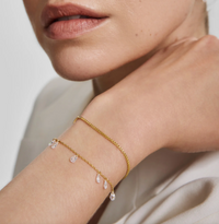 ANIA HAIE ETHEREAL TEARDROP DANGLE STATION BRACELET