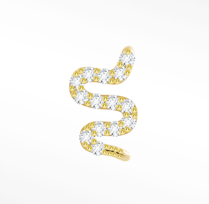 NINA WYNN DIAMOND SNAKE  14K GOLD