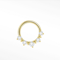 NINA WYNN DIVINE DIAMOND / EMERALD CLICKER 14K GOLD