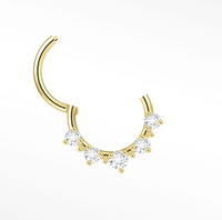 NINA WYNN DIVINE DIAMOND / EMERALD CLICKER 14K GOLD