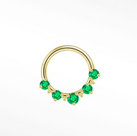 NINA WYNN DIVINE DIAMOND / EMERALD CLICKER 14K GOLD