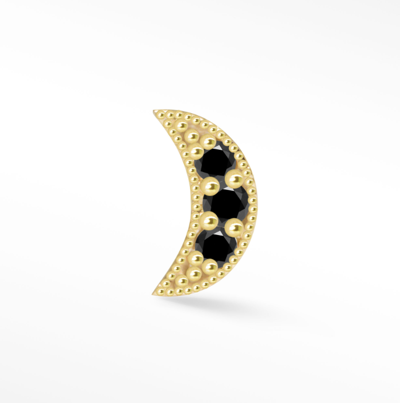 NINA WYNN DIAMOND MOON 14K GOLD