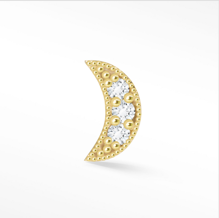 NINA WYNN DIAMOND MOON 14K GOLD