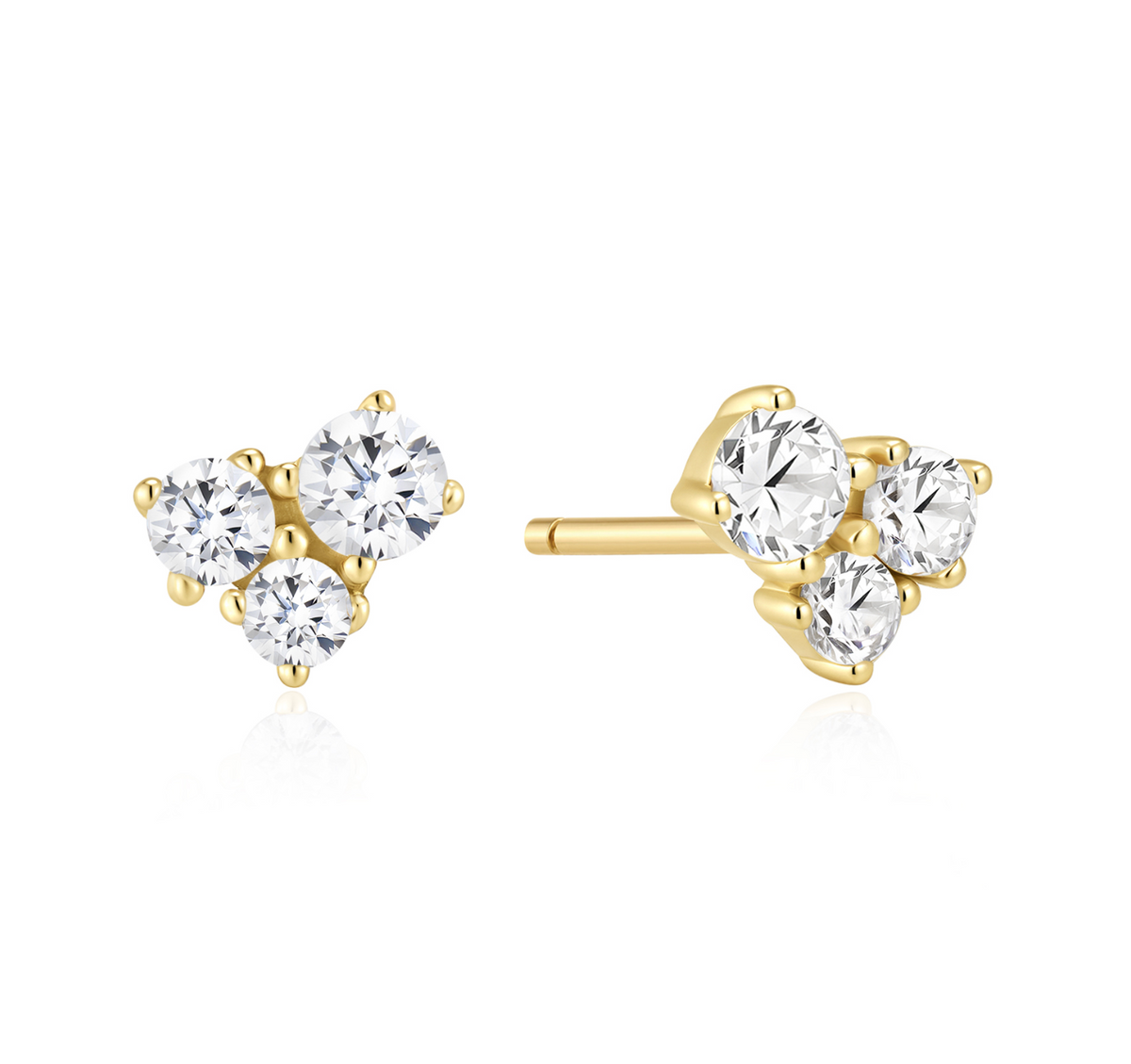 ANIA HAIE GRADUATED TRINITY STUD EARRINGS