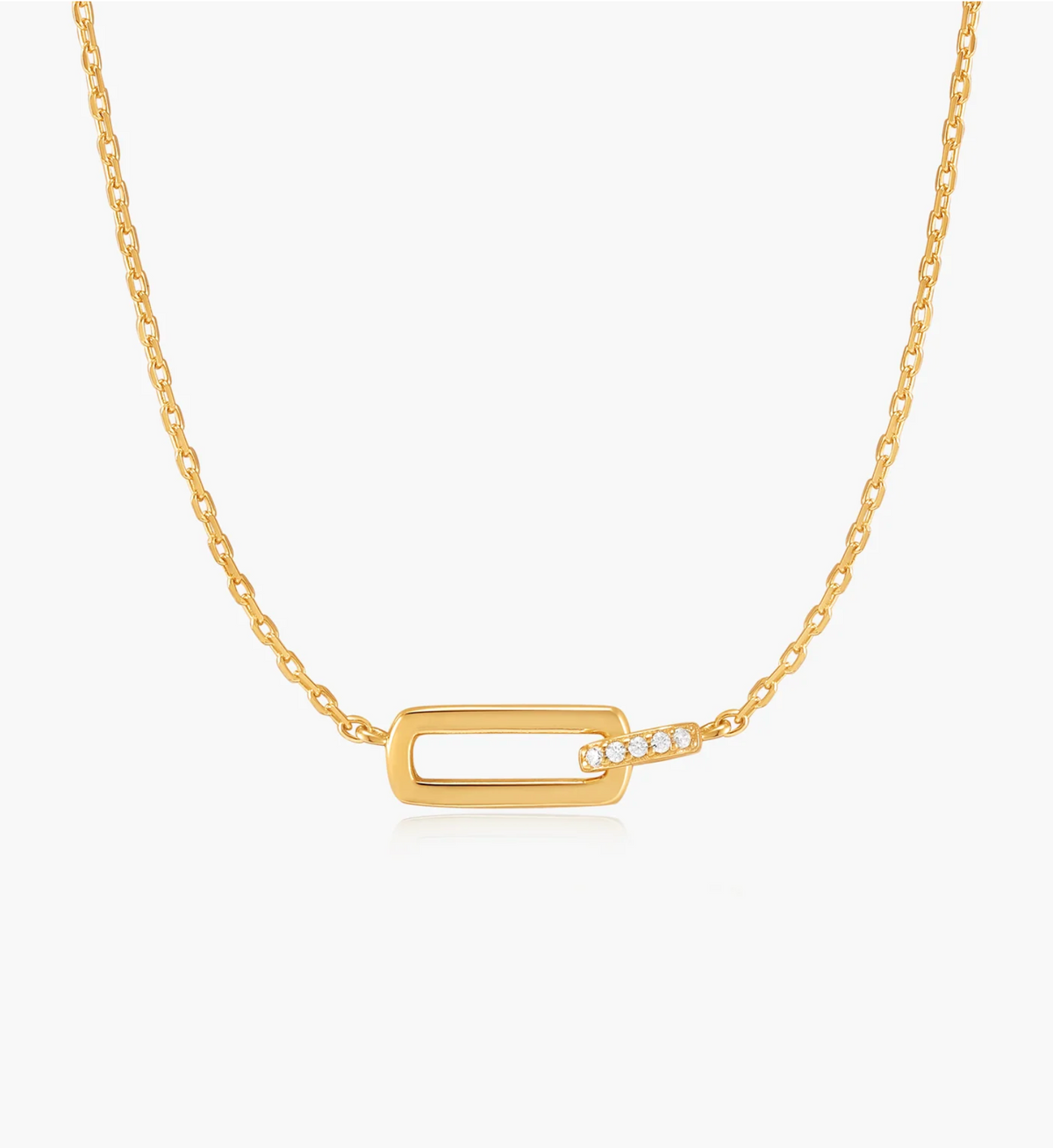 ANIA HAIE GOLD GLAM INTERLOCK NECKLACE