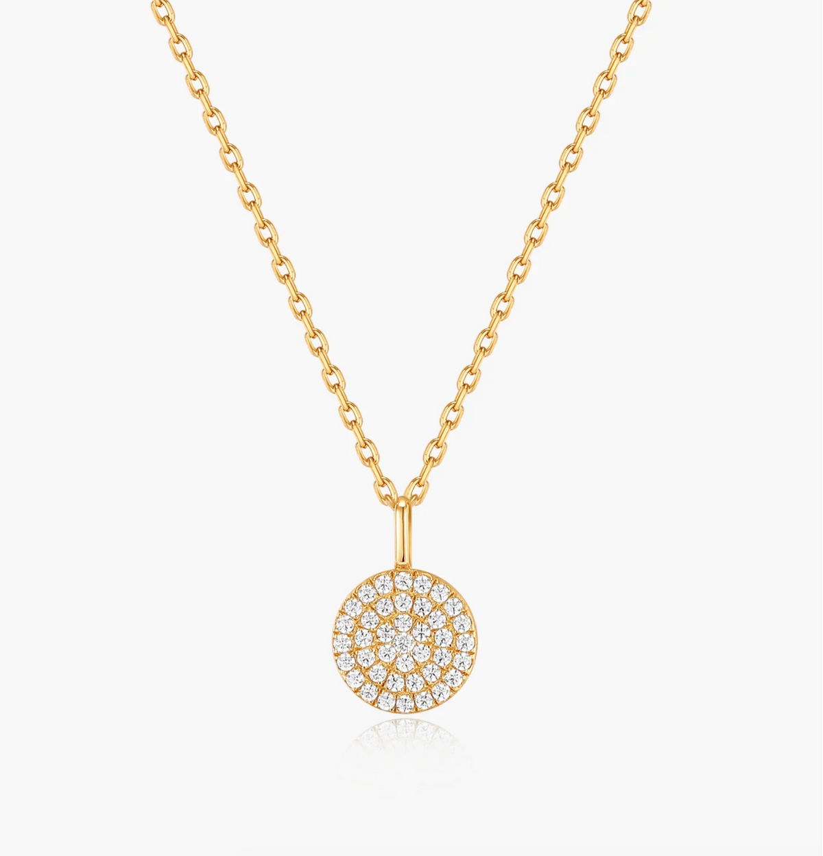 ANIA HAIE GOLD GLAM DISC PENDANT NECKLACE