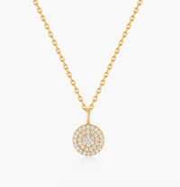ANIA HAIE GOLD GLAM DISC PENDANT NECKLACE