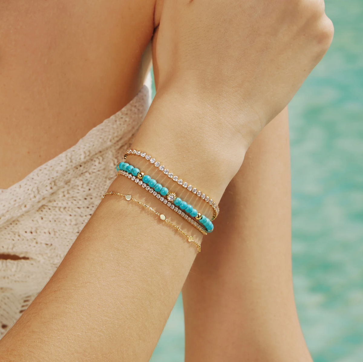 ANIA HAIE DISC STATION BRACELET