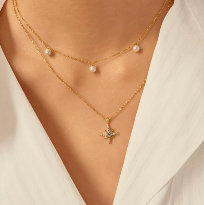 ANIA HAIE GOLD SPARKLING NOVA STAR NECKLACE