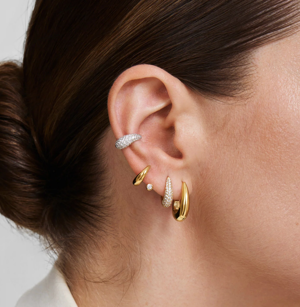 ANIA HAIE CLASSIC DOME HOOP EARRINGS