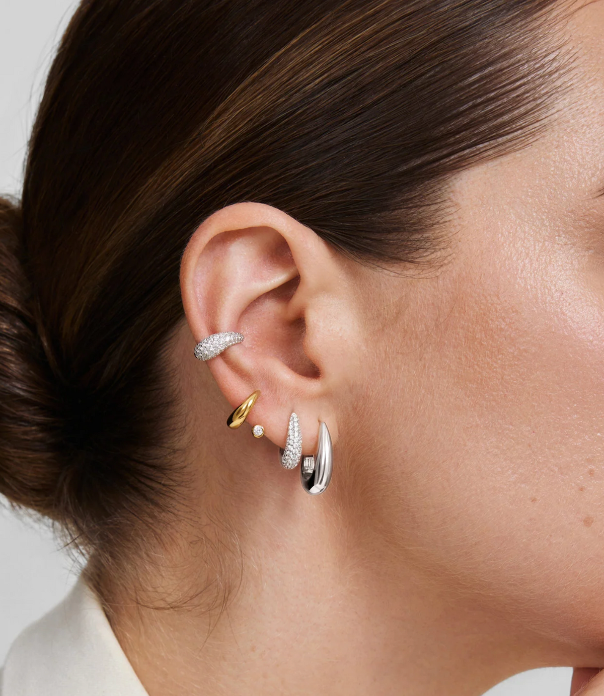ANIA HAIE CLASSIC DOME HOOP EARRINGS