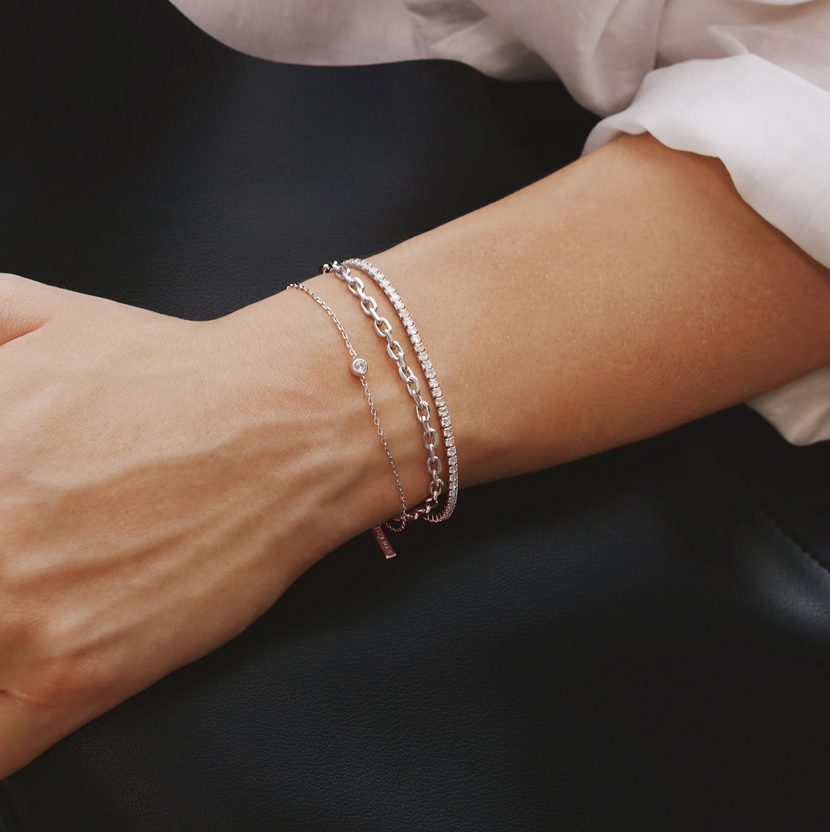 ANIA HAIE SPARKLE BEZEL BRACELET