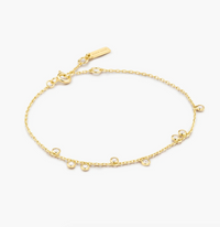 ANIA HAIE BEZEL-SET DROPLET STATION BRACELET
