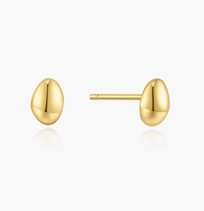 ANIA HAIE ORGANIC DOME PEBBLE STUD EARRINGS