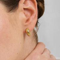 ANIA HAIE ORGANIC DOME HOOP EARRINGS