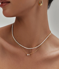 ANIA HAIE PRONG SET DUO NECKLACE