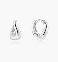 ANIA HAIE WAVE HUGGIE HOOP EARRINGS