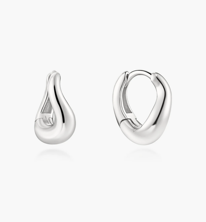 ANIA HAIE WAVE HUGGIE HOOP EARRINGS