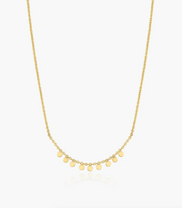 ANIA HAIE PGOLD DANGLING DISC STATION NECKLACE