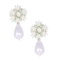 MISHKY FLOWER PEARL DROP EARRINGS