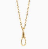 TILLY SVEAAS SMALL GOLD T BAR ON BELCHER CLIPT NECKLACE