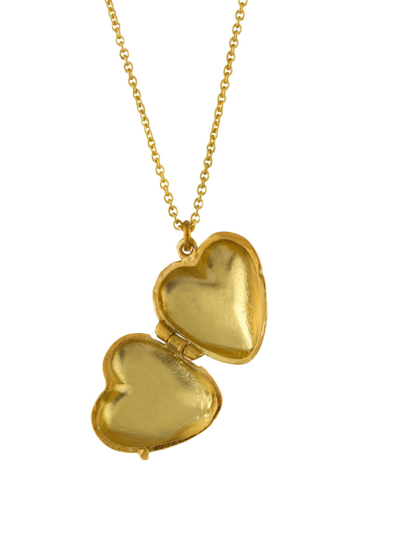 ALEX MONROE VICTORIANA KEEPSAKE HEART LOCKET NECKLACE