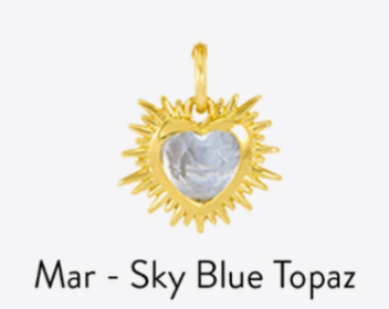 RACHEL JACKSON GOLD BIRTHSTONE HEART AMULET CHARM