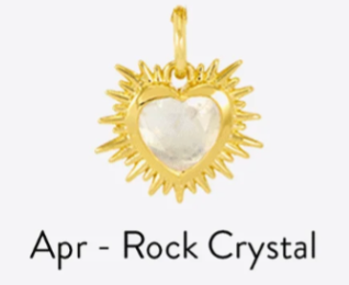 RACHEL JACKSON GOLD BIRTHSTONE HEART AMULET CHARM