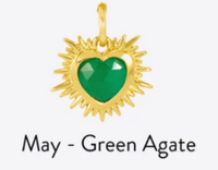 RACHEL JACKSON GOLD BIRTHSTONE HEART AMULET CHARM