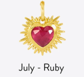 RACHEL JACKSON GOLD BIRTHSTONE HEART AMULET CHARM