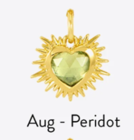 RACHEL JACKSON GOLD BIRTHSTONE HEART AMULET CHARM