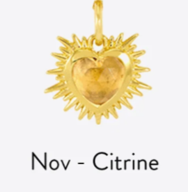 RACHEL JACKSON GOLD BIRTHSTONE HEART AMULET CHARM