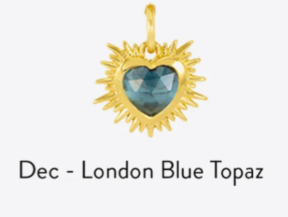 RACHEL JACKSON GOLD BIRTHSTONE HEART AMULET CHARM