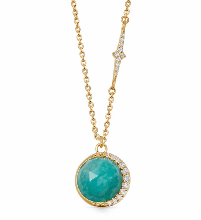 ASTLEY CLARKE LUNA AMAZONITE PENDANT NECKLACE