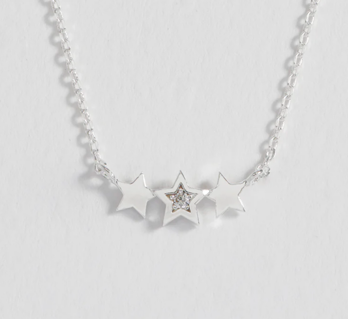 ESTELLA BARTLETT TRIO STAR SILVER NECKLACE