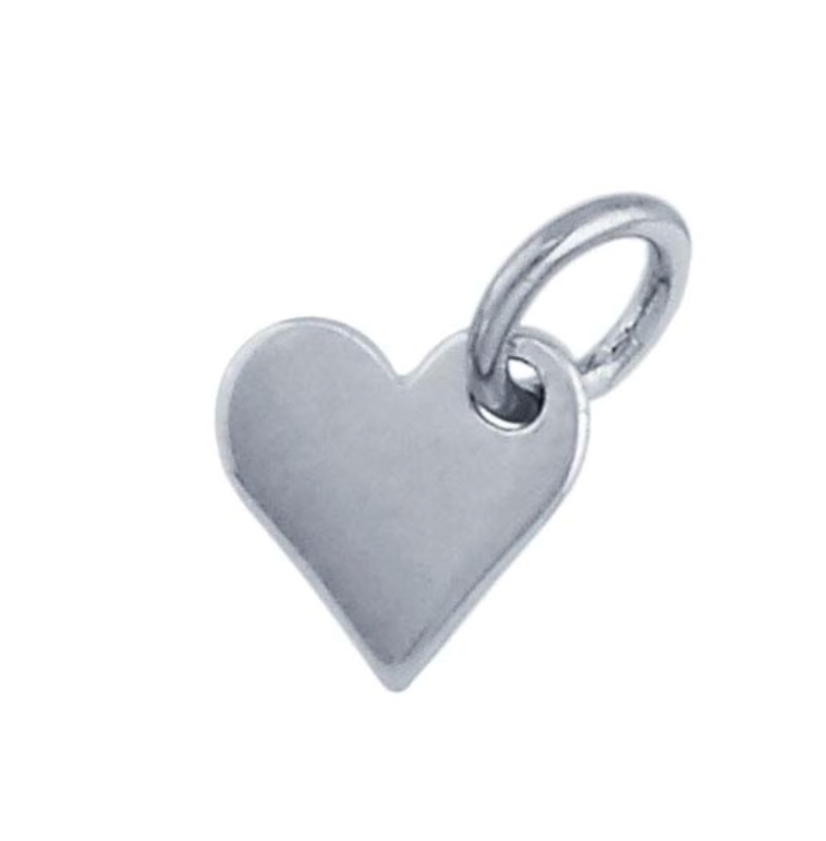 STERLING SILVER FLAT HEART WELDING CHARM