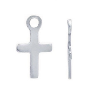 STERLING SILVER TINY CROSS WELDING CHARM