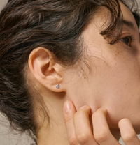 ENAMEL COPENHAGEN HEART STUD EARRINGS