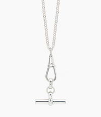 TILLY SVEAAS SMALL GOLD T BAR ON BELCHER CLIPT NECKLACE